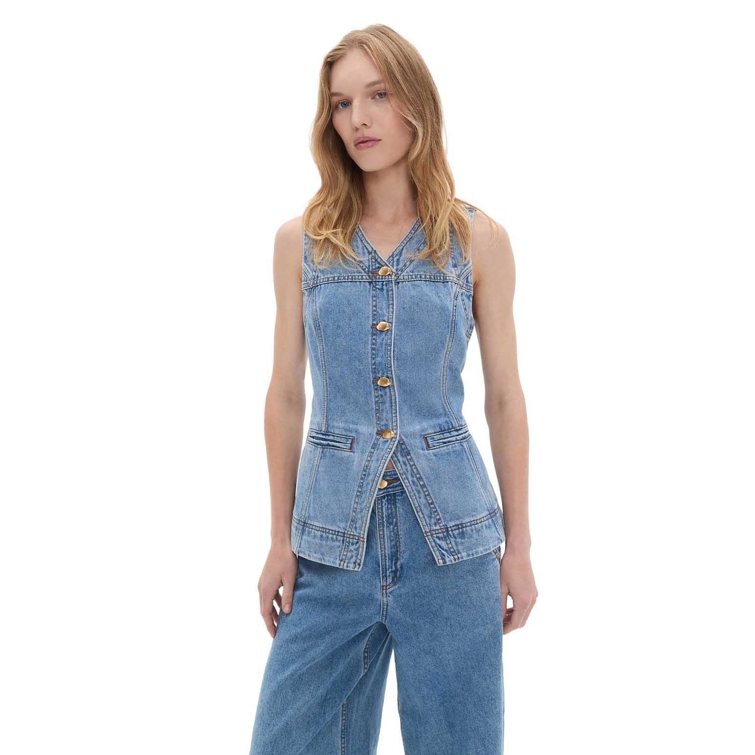 Aje Holland Denim Vest